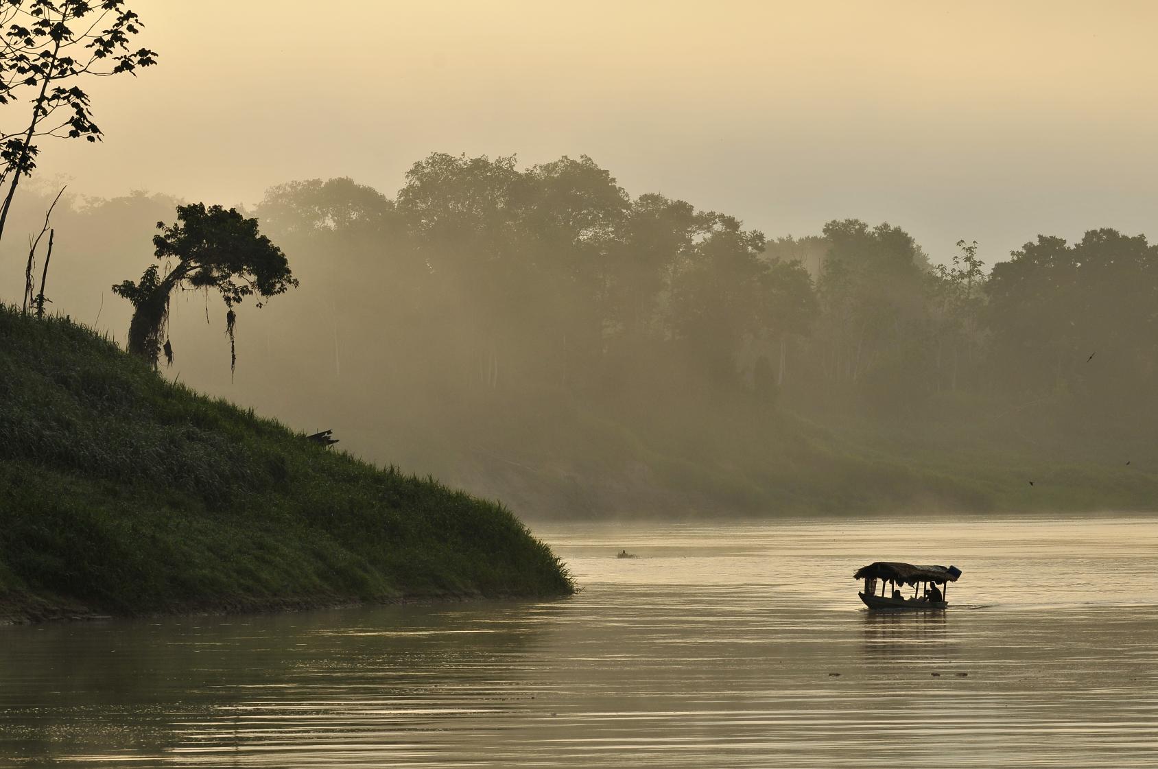 An Indigenous fishing location in the Amazon.