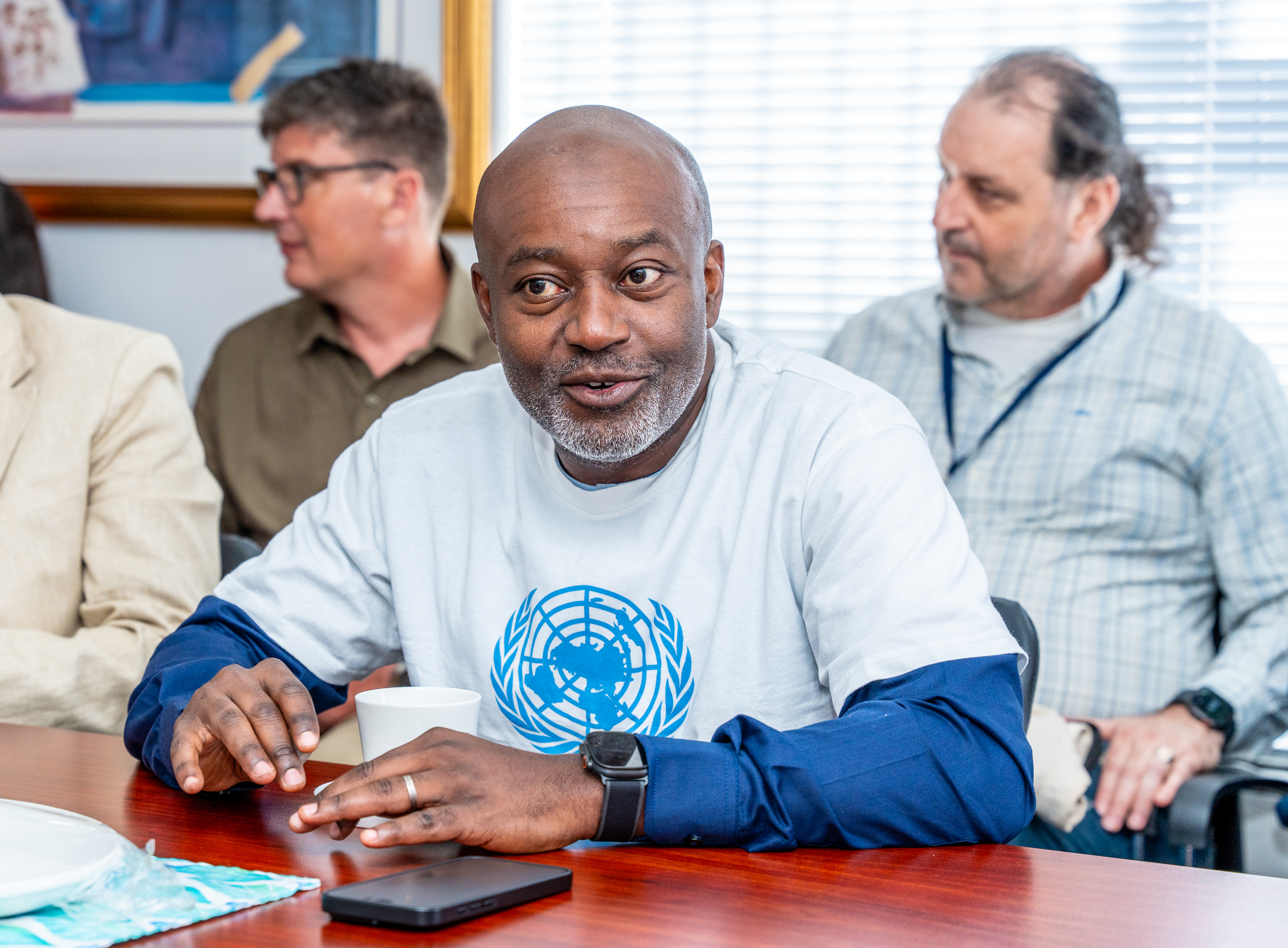 The UN Resident Coordinator in South Africa at a meeting about gender-based violence.