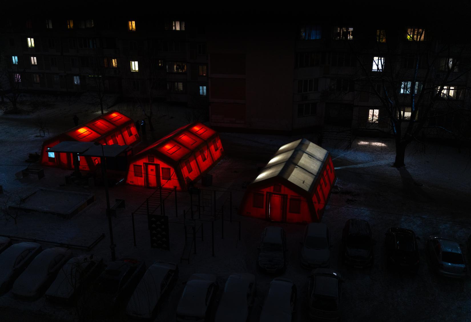 An "Invincibility Point" in Ukraine, where displaced communities can seek refuge and resources.