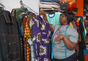 Maria Adams, owner of Maria Fashion House in Accra, Ghana