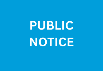 A blue background with Public Notice written on it