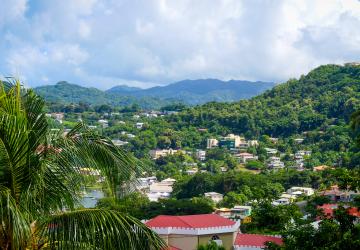 A landscape shot of Barbados.
