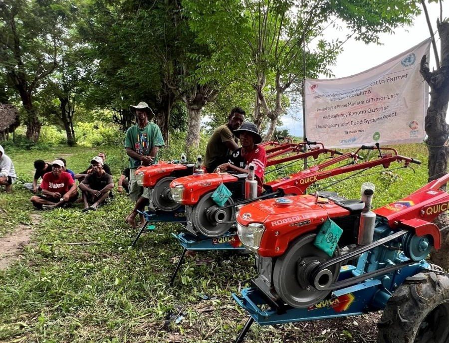 Farming tractors in Timor-Leste.