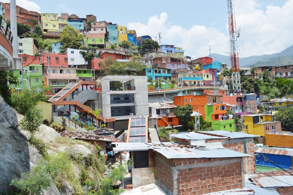 A hillside community in Medellin, Colombia.