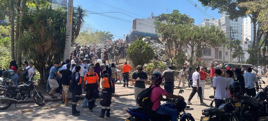 The aftermath of an earthquake in Colombia.