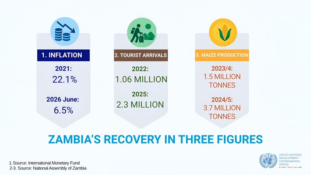 An infographic describing Zambia's growth.