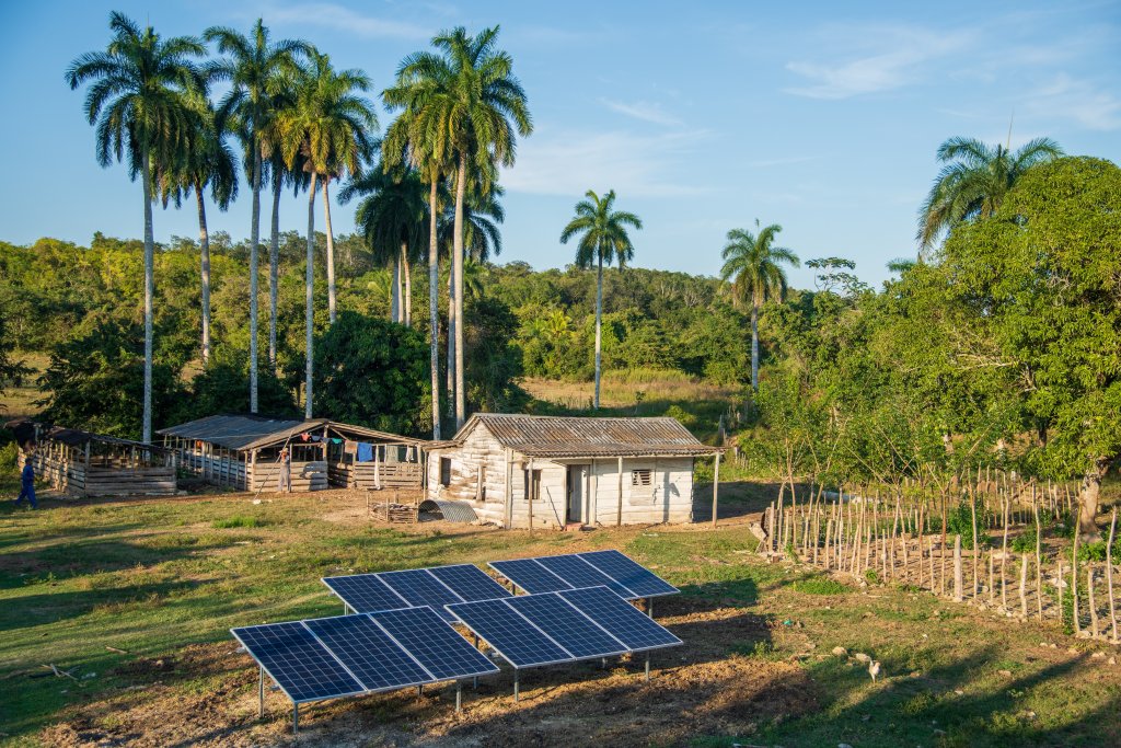 Solar panels in Cuba.