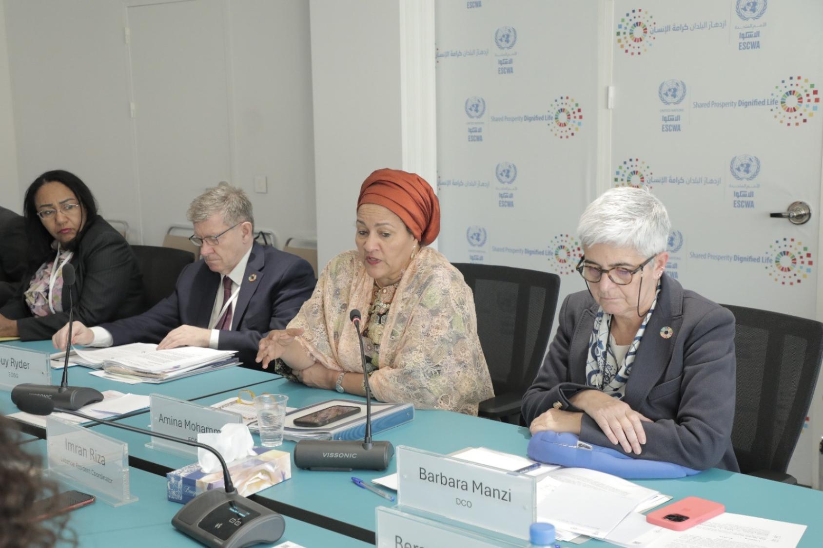 DSG speaking at the event alongside Barbara Manzi and Guy Rider