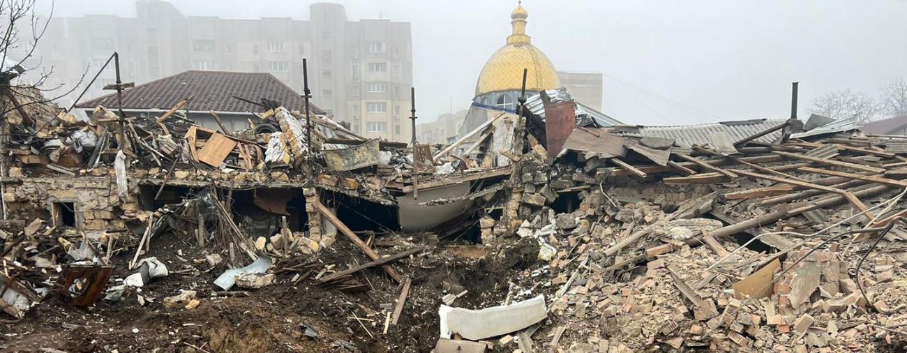 The Black Sea port city of Odesa in ruins