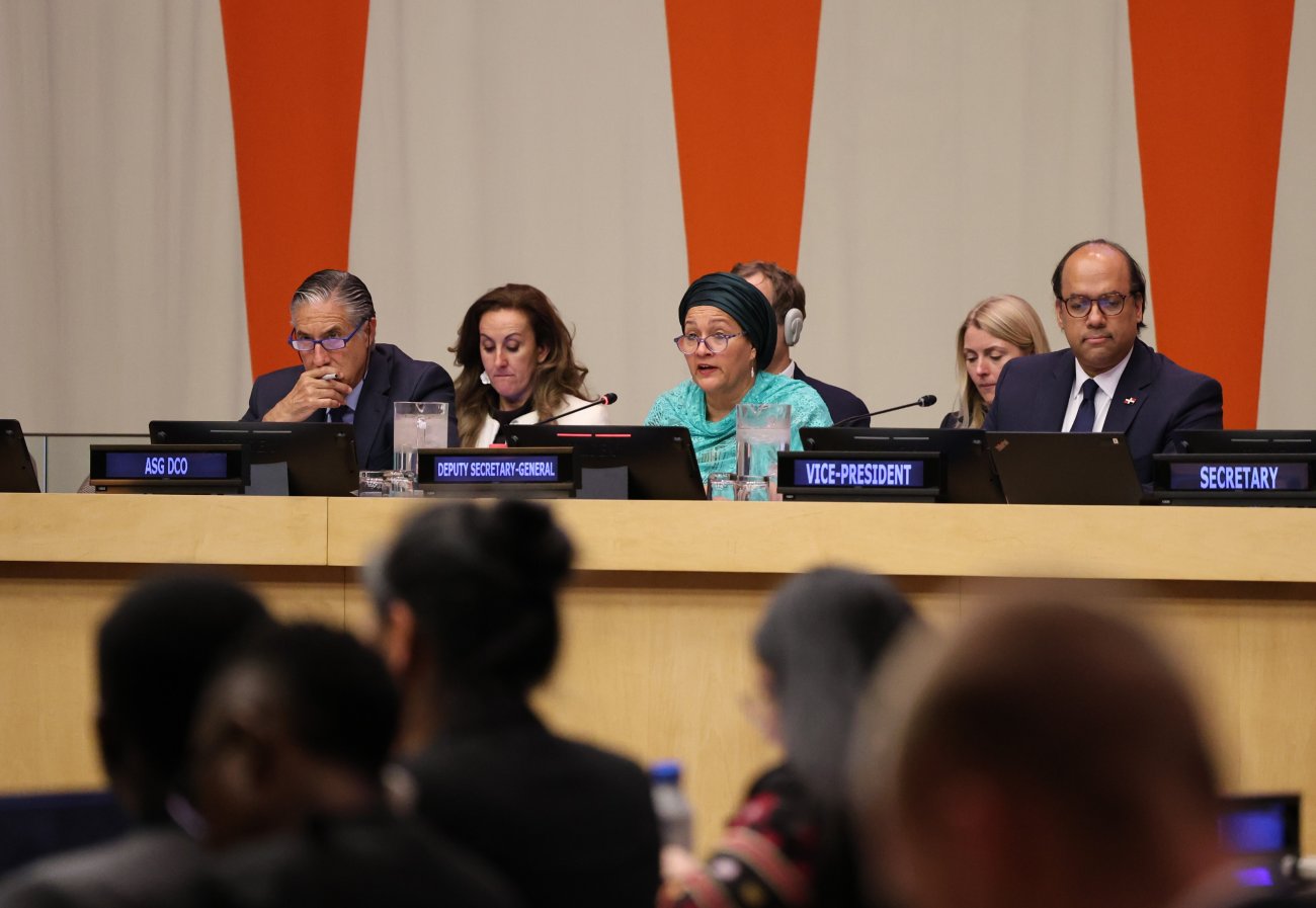 The UN Deputy Secretary-General delivers remarks.