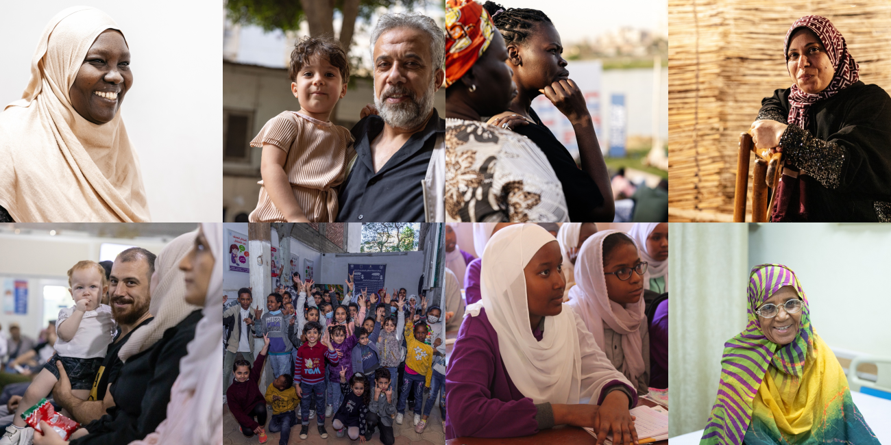 A collage of UN-supported individuals in Egypt.