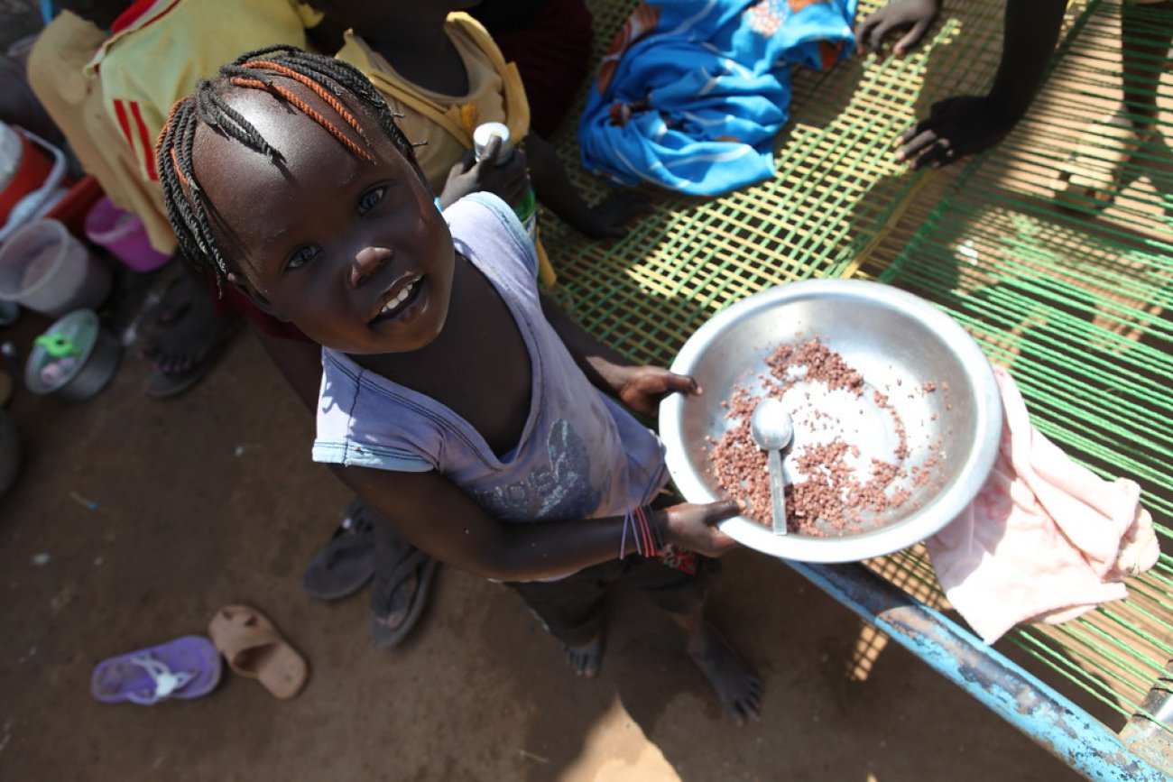 A girl in South Sudan.