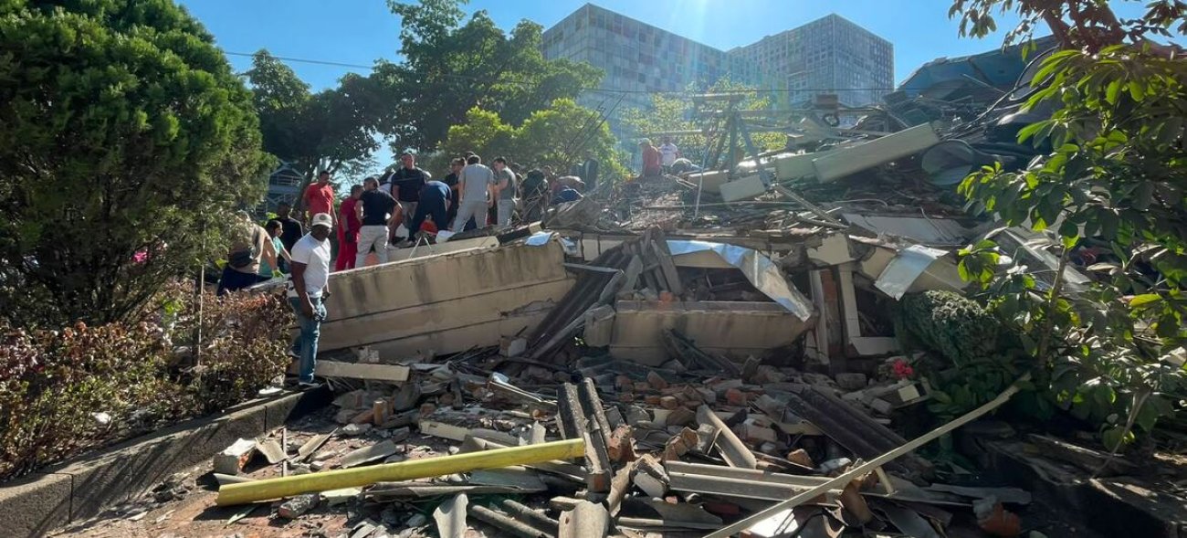 The aftermath of an earthquake in Colombia.