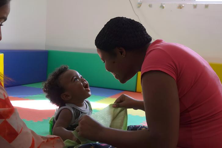 A woman with her baby in the Dominican Republic.