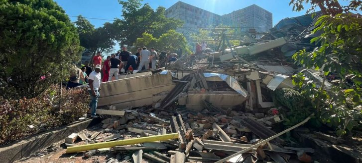 The aftermath of an earthquake in Colombia.