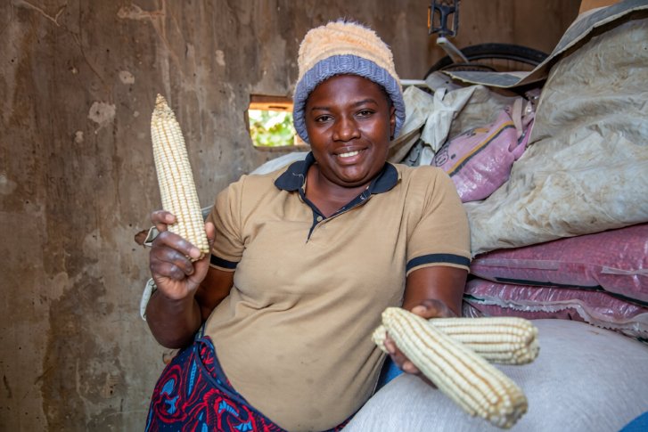 A woman farmer in Zambia.